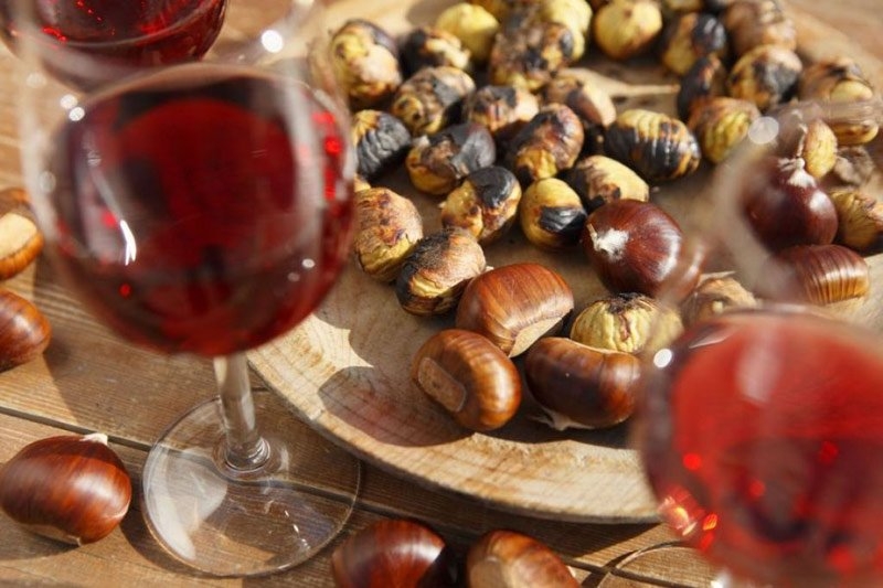 vino e castagne