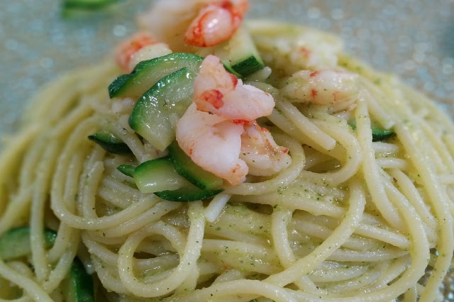 spaghetti gamberi zucchine open testolini