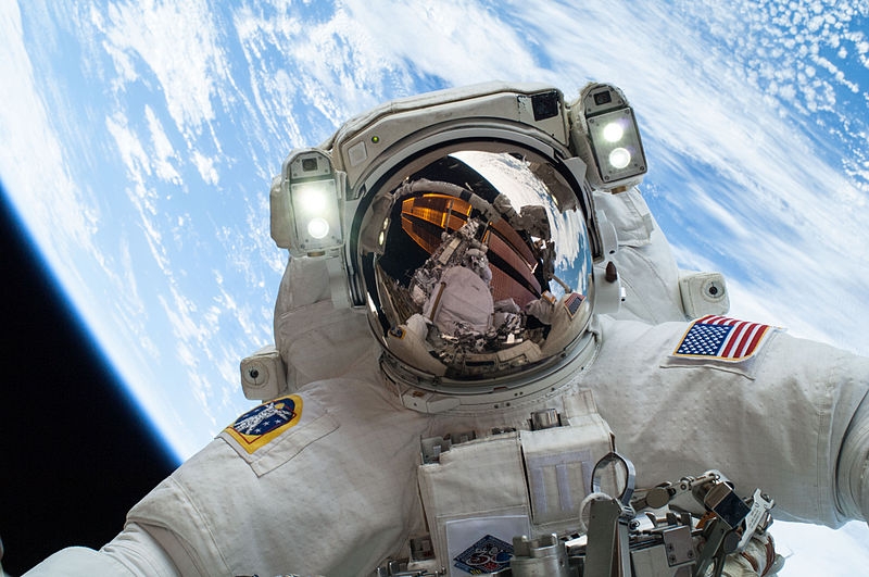 astronauta selfie fonte: nasa