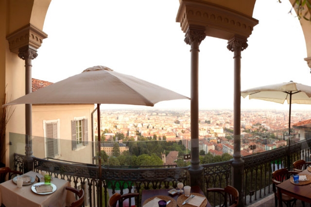 caffe funiculare vista panoramica bergamo