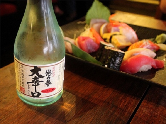 beer and sushi