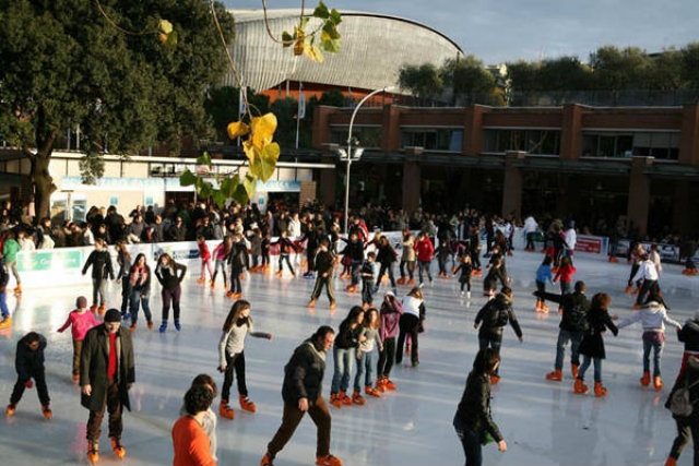 piste ghiaccio roma auditorium parco della musica