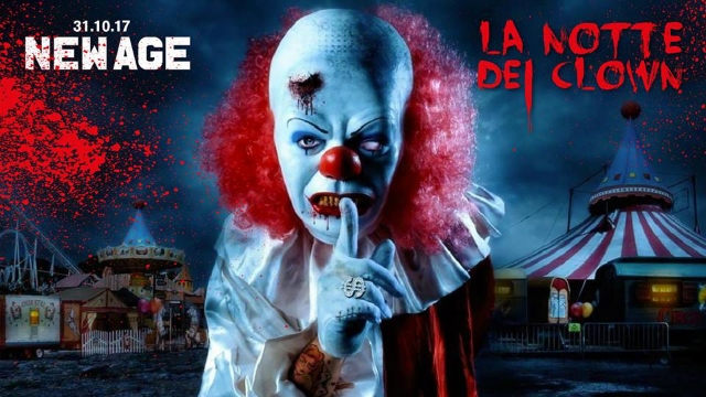 halloween party clown locandina evento