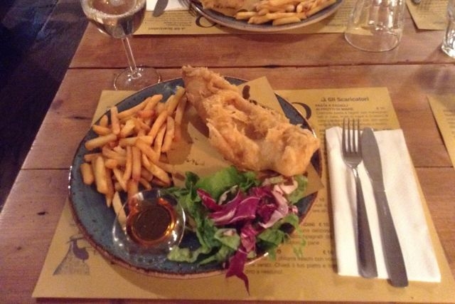 osteria diversa dal solito a roma fish & chips
