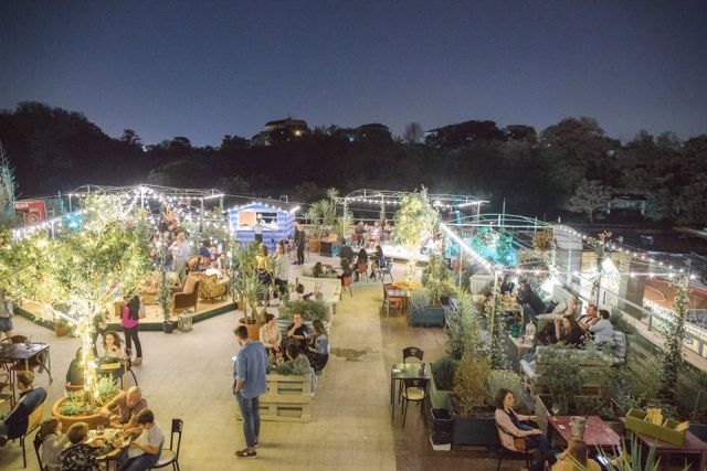 mangiare in terrazza a roma feria tetto del lanificio